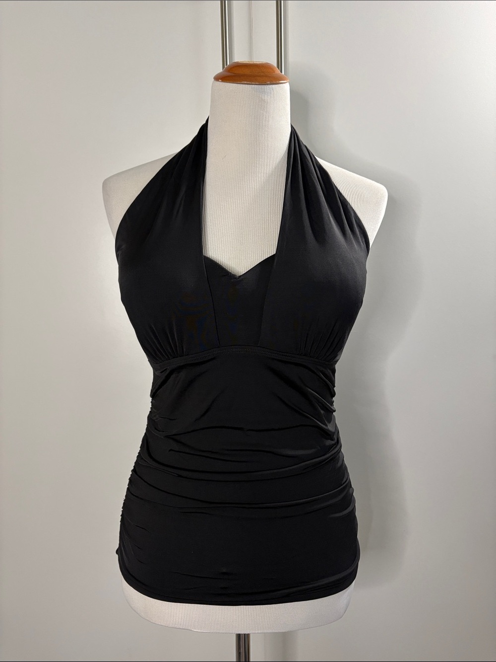 Athleta Black Halter Swim Tankini Top